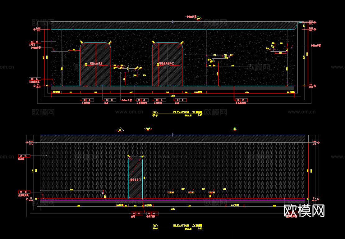 10套售楼处施工图CAD附效果图cad施工图