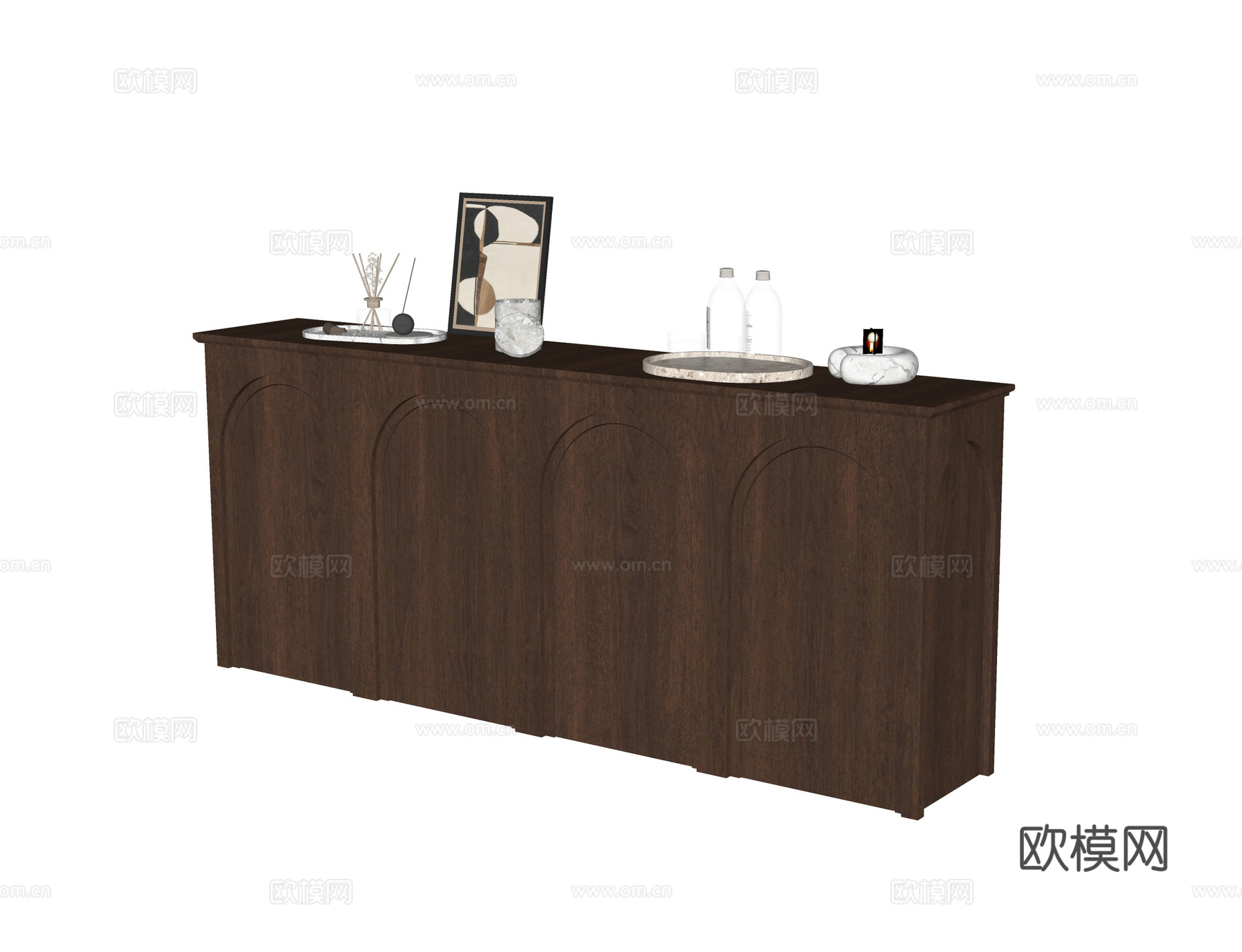 现代边柜 玄关柜 矮鞋柜su模型