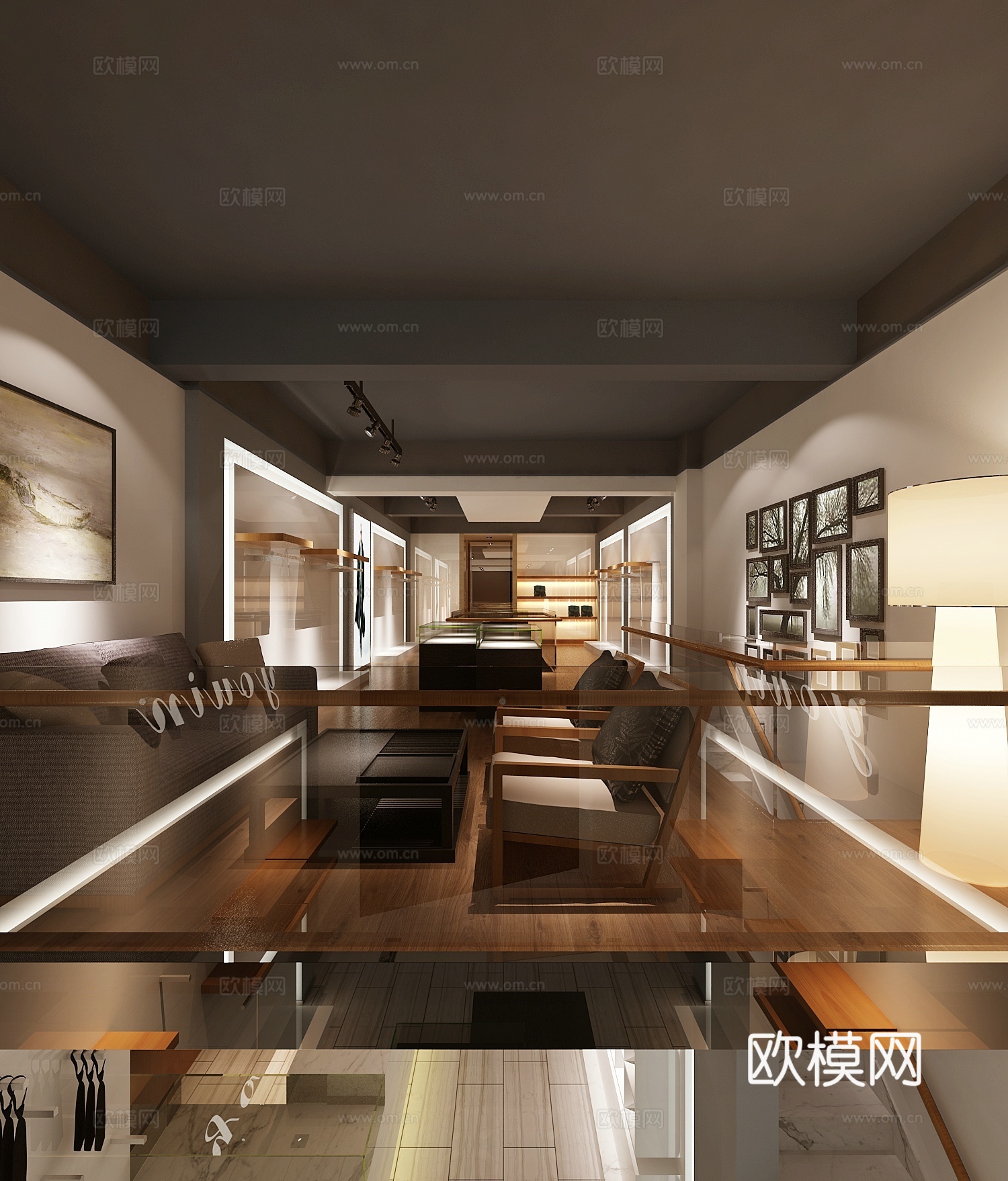 服装店专卖店 最新全套施工图 效果图合集cad施工图