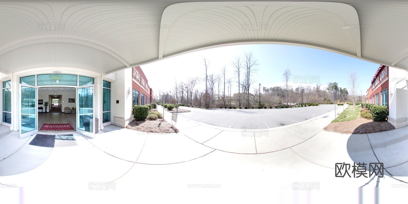 小区 别墅 路边HDR