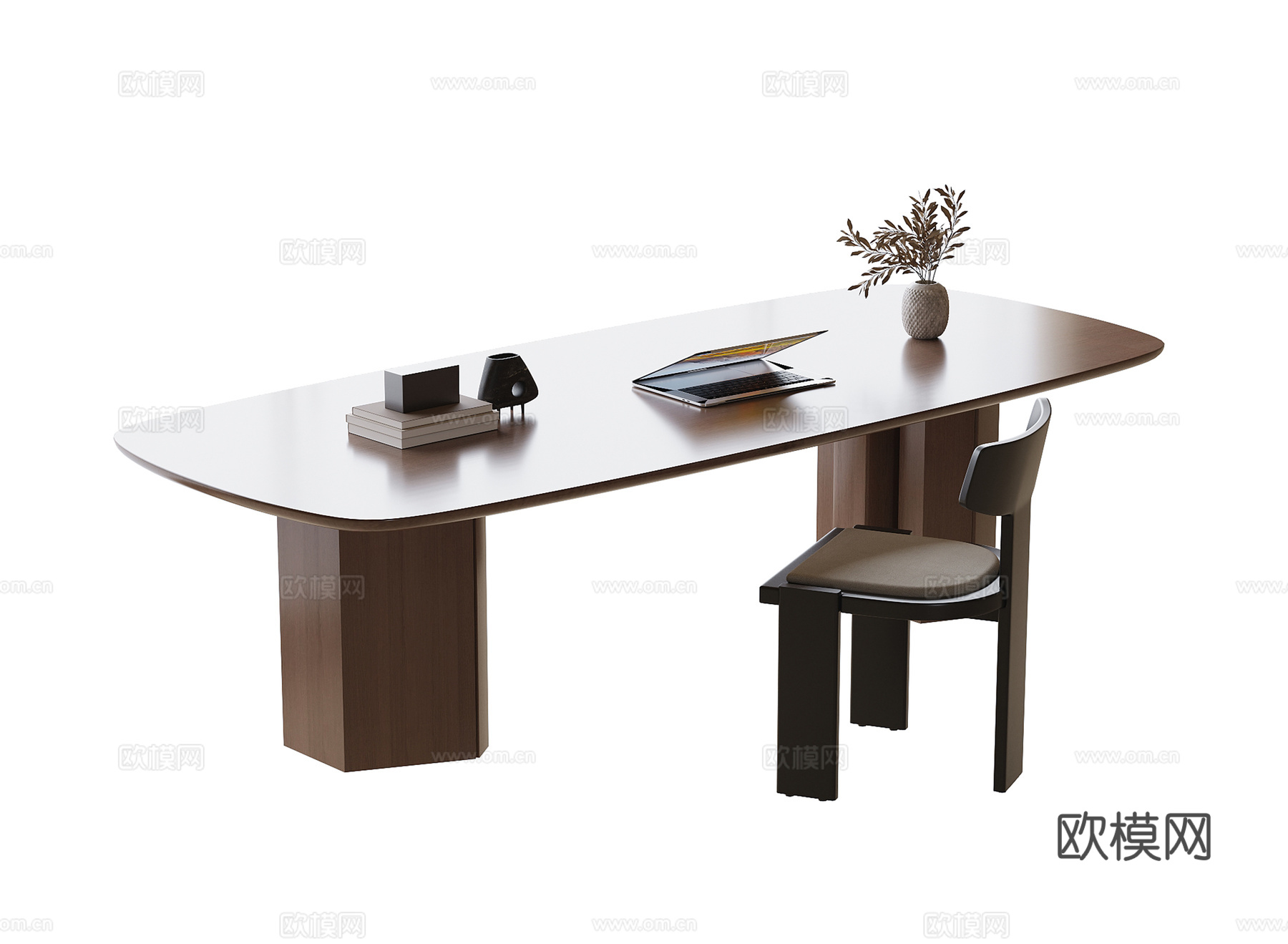 现代书桌椅 书桌 书椅su模型