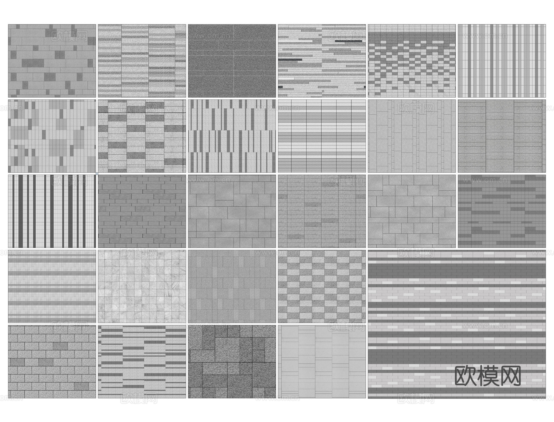 现代铺装 广场铺装 石材铺装铺地 道路铺装 地面铺装商业铺装su模型