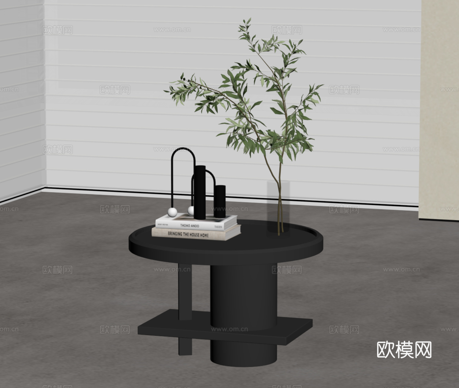 现代简约床头柜su模型