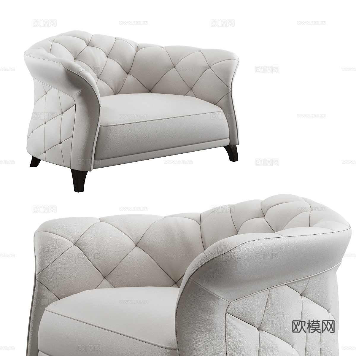 Danetti皮革扶手椅3d模型下载