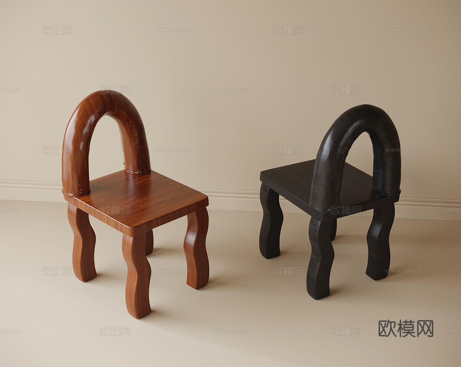 现代单椅su模型