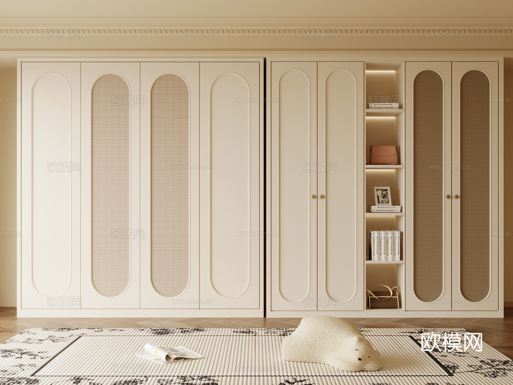 法式衣柜su模型