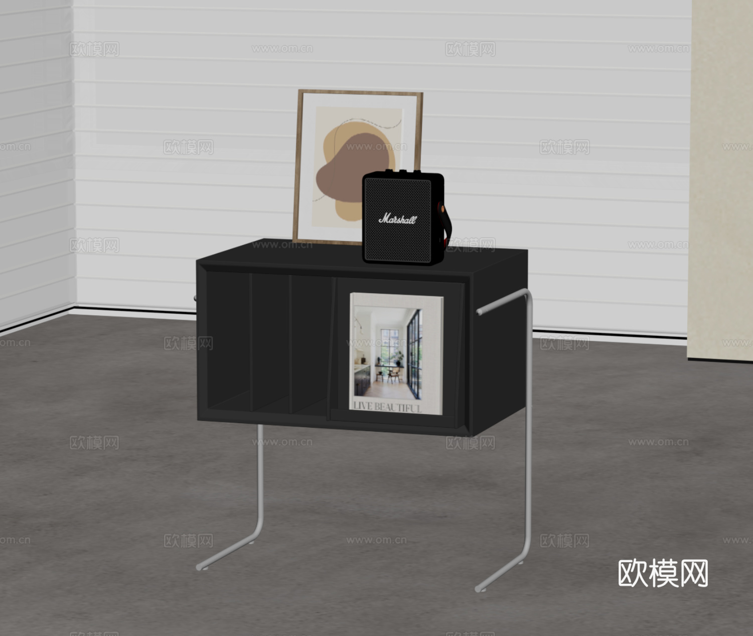 现代床头柜su模型