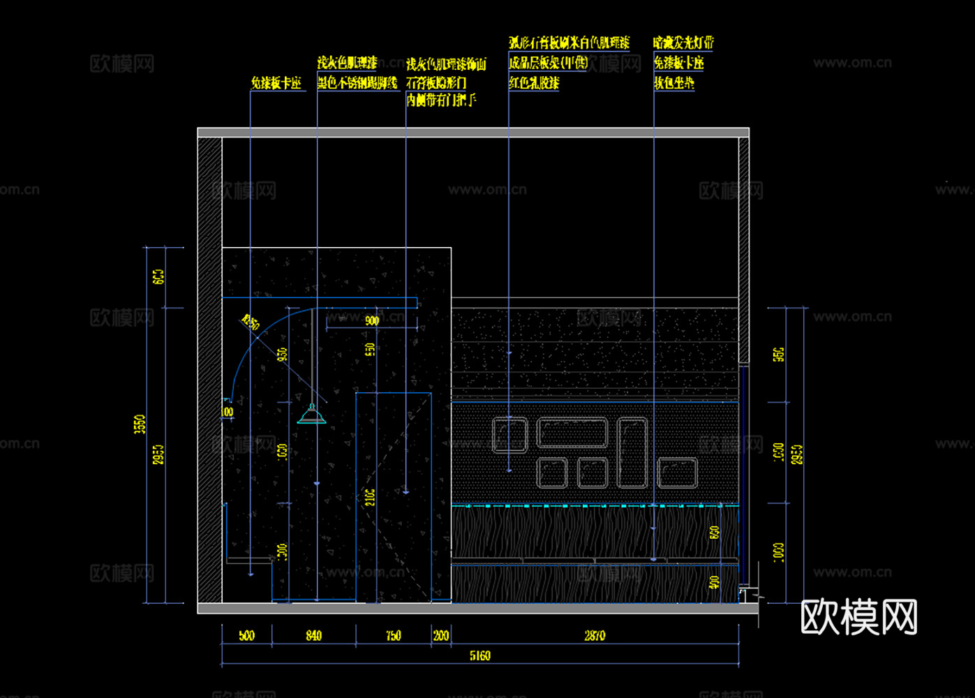 6套宠物店猫咖店CAD施工图效果图cad施工图