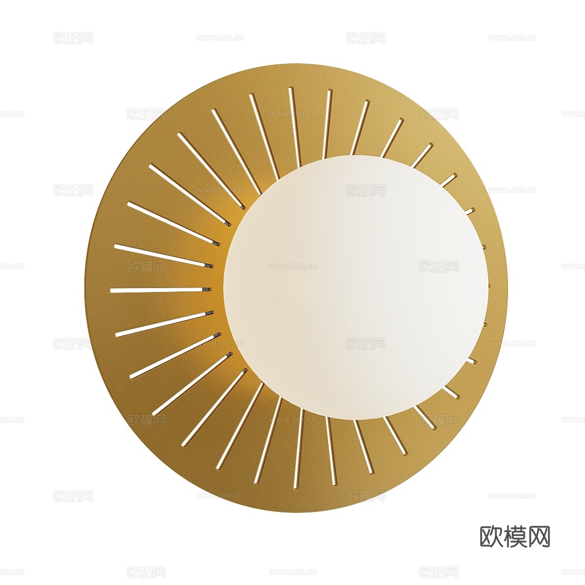 壁灯球体与圆盘3d模型下载