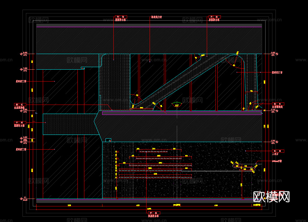 10套售楼处施工图CAD附效果图cad施工图