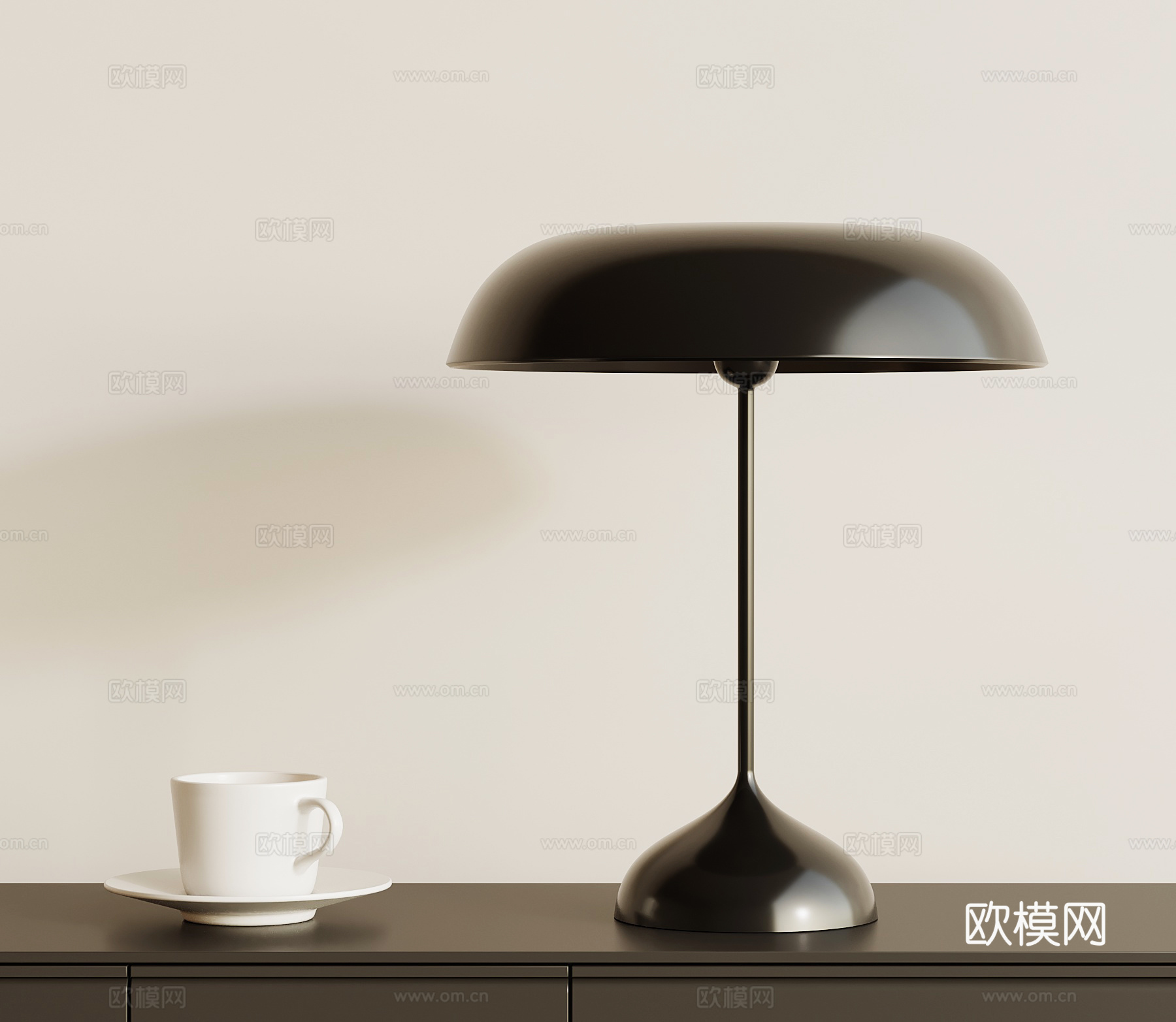 现代意式台灯 金属台灯3d模型下载