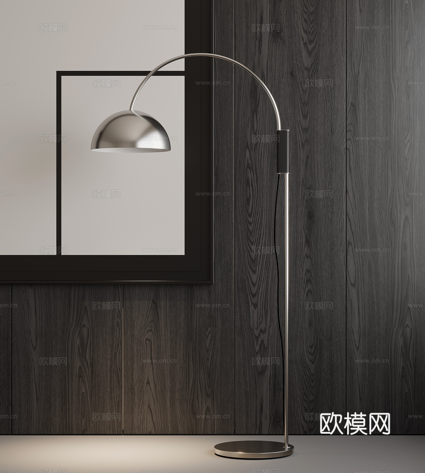 现代意式落地灯 金属落地灯3d模型