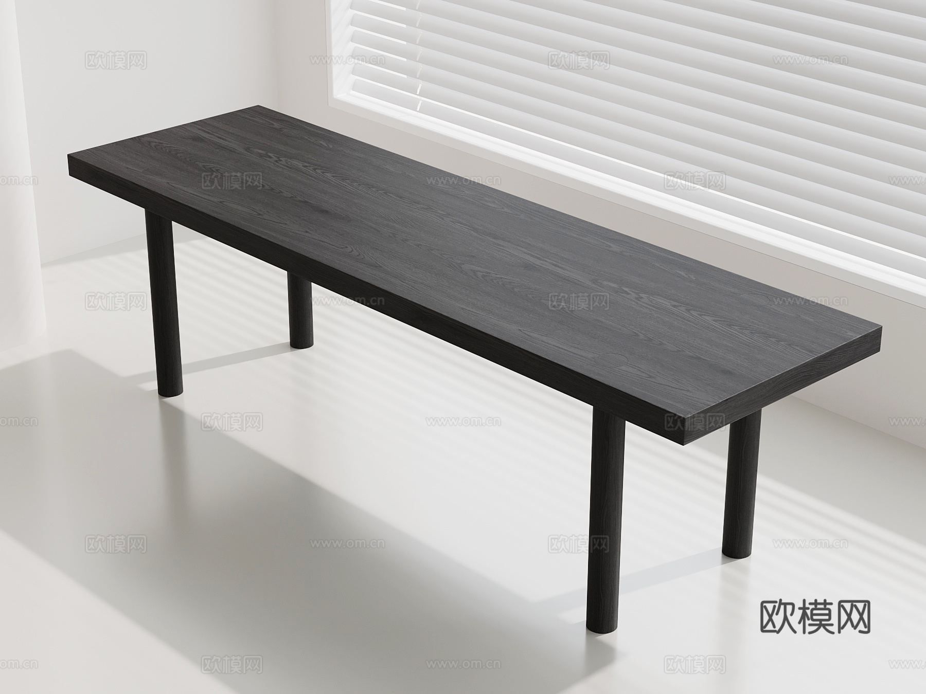 现代意式长凳 床尾凳 换鞋凳 沙发凳3d模型下载