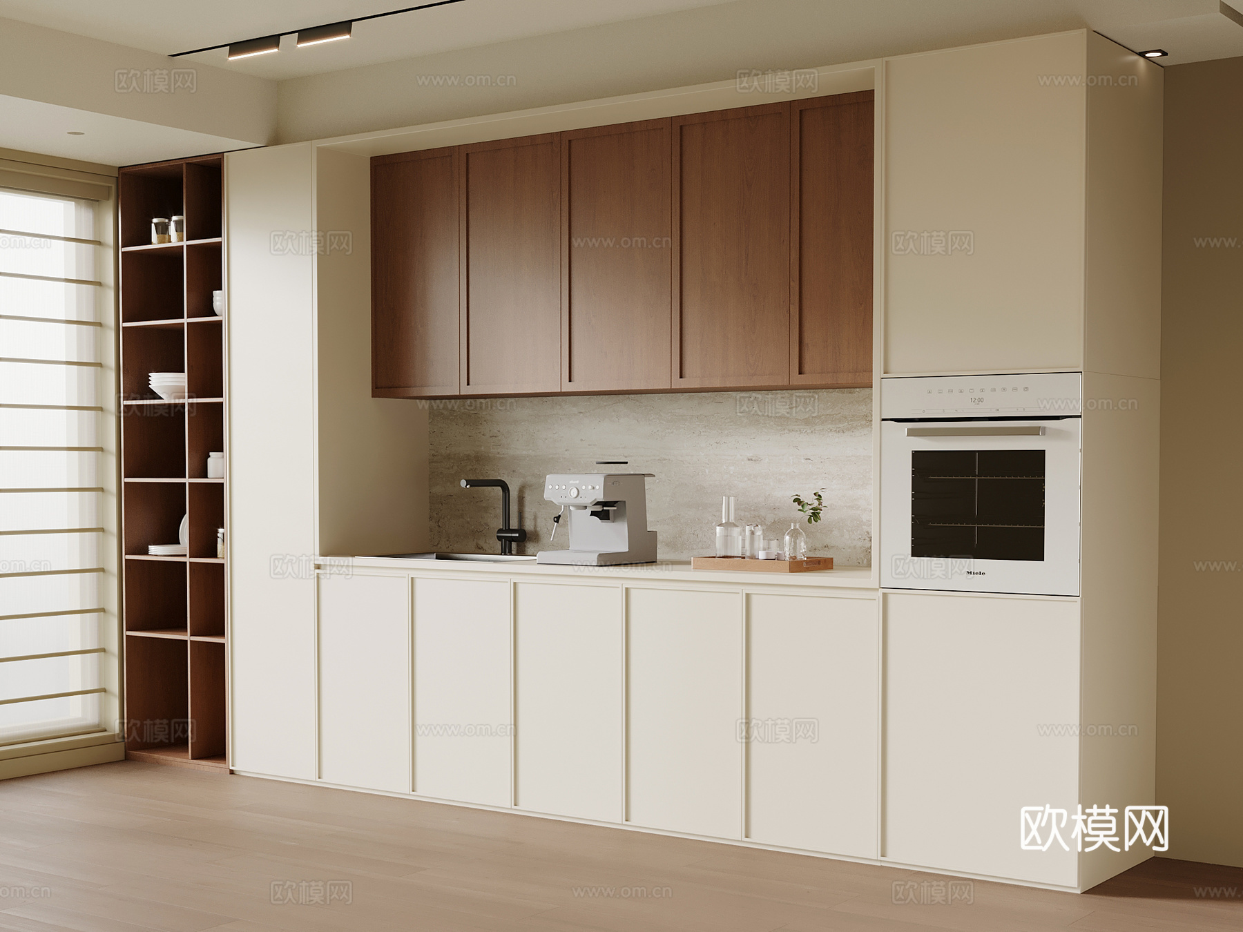 中古风餐边柜 备餐柜 橱柜3d模型