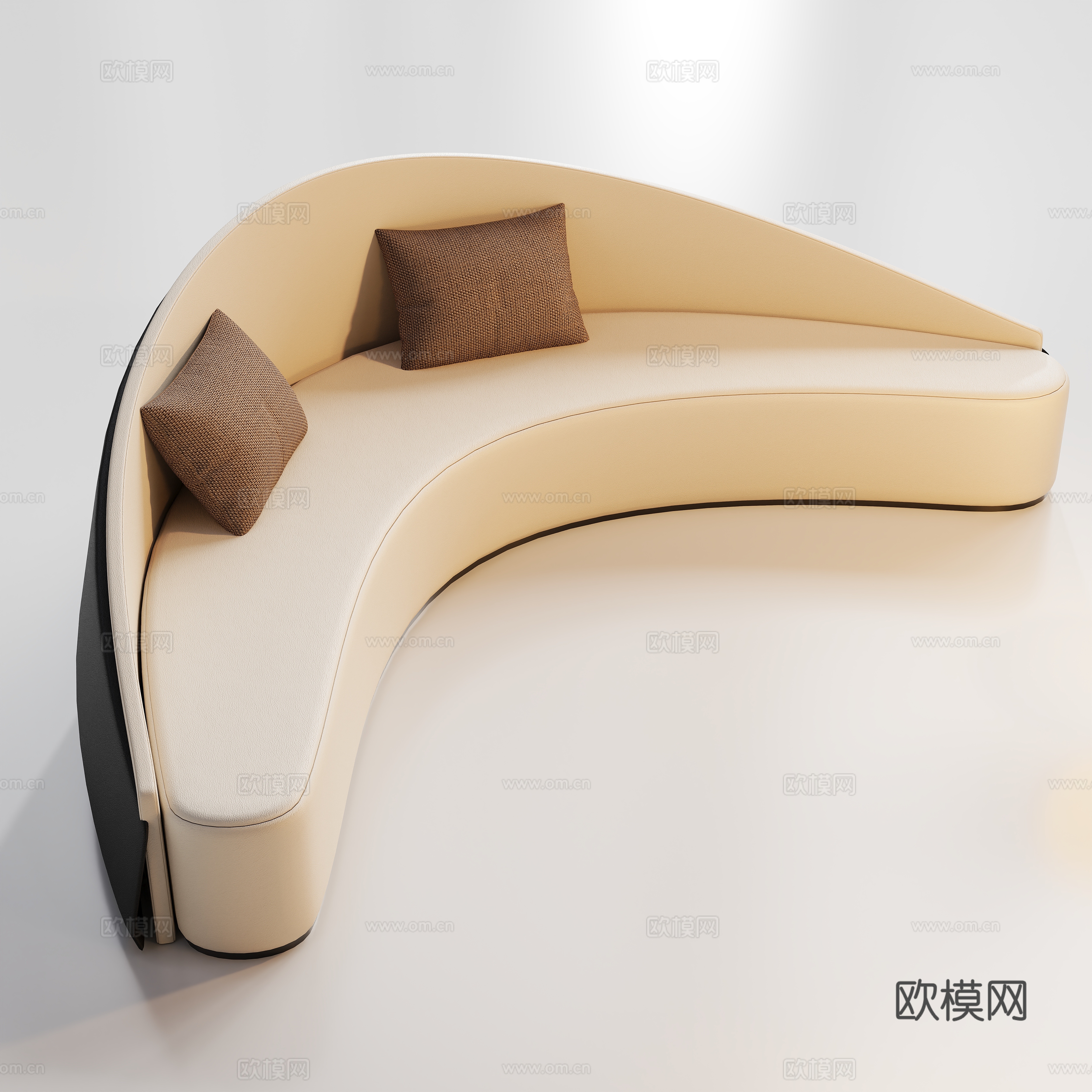 客厅圆形异形沙发su模型