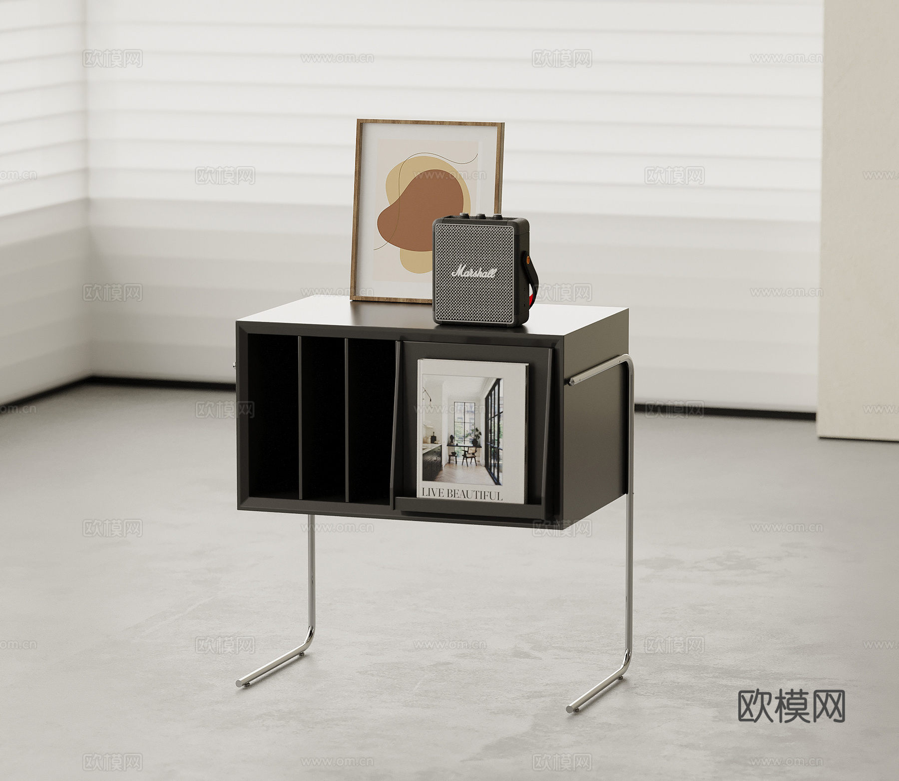 现代床头柜su模型