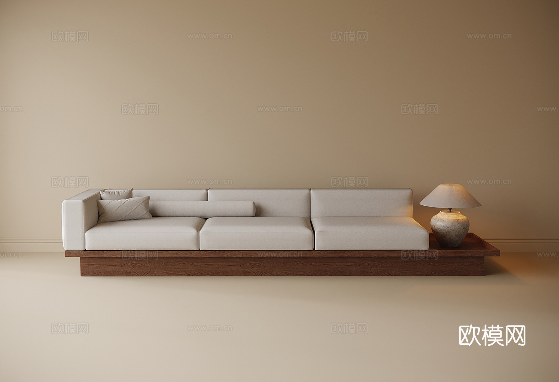 现代三人沙发 客厅沙发su模型