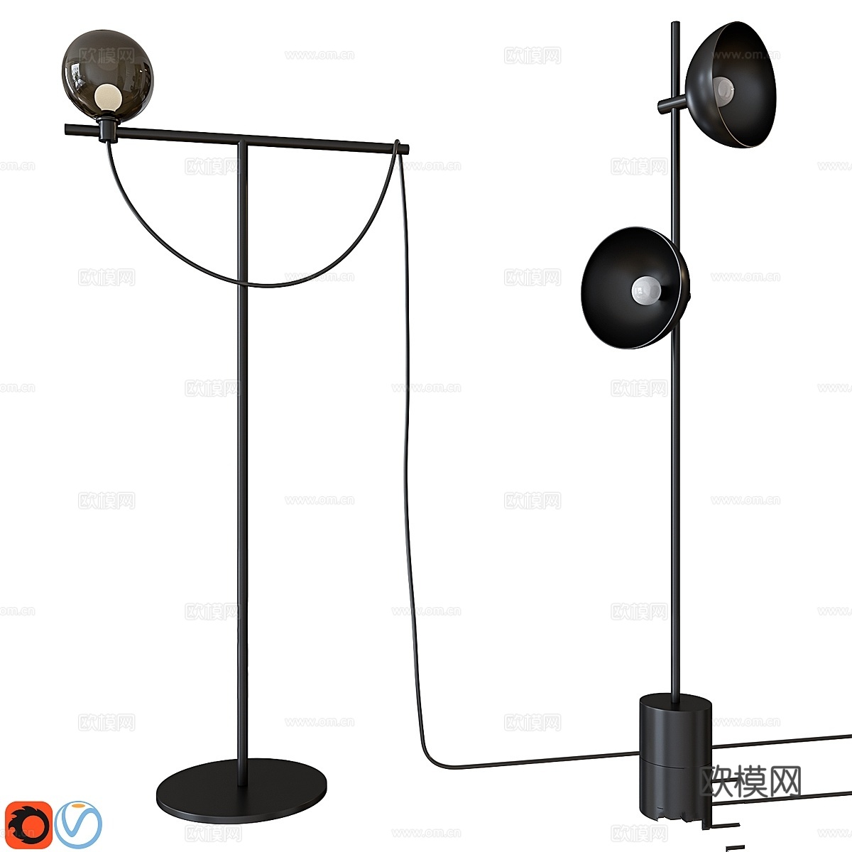 HANDVÄRK工作室落地灯GLOBE落地灯3d模型下载