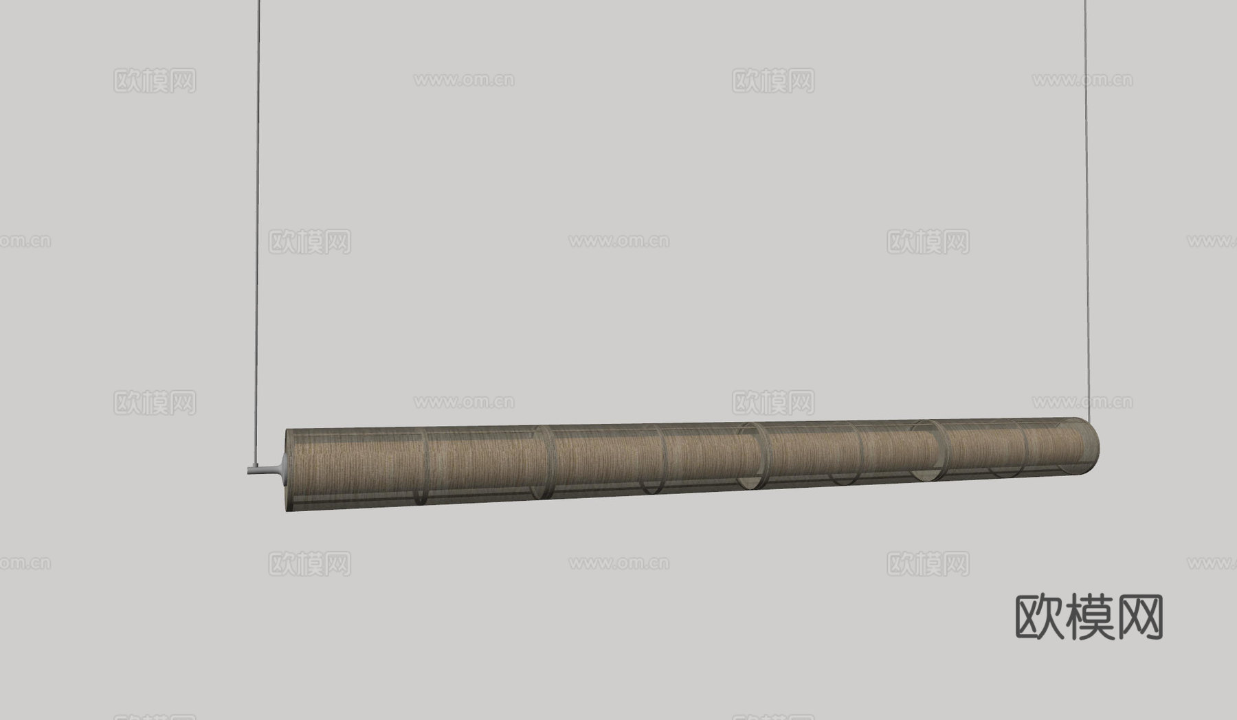 现代中古吊灯 极简奶油风吊灯 北欧简约吊灯 餐厅吊灯 长条吊su模型