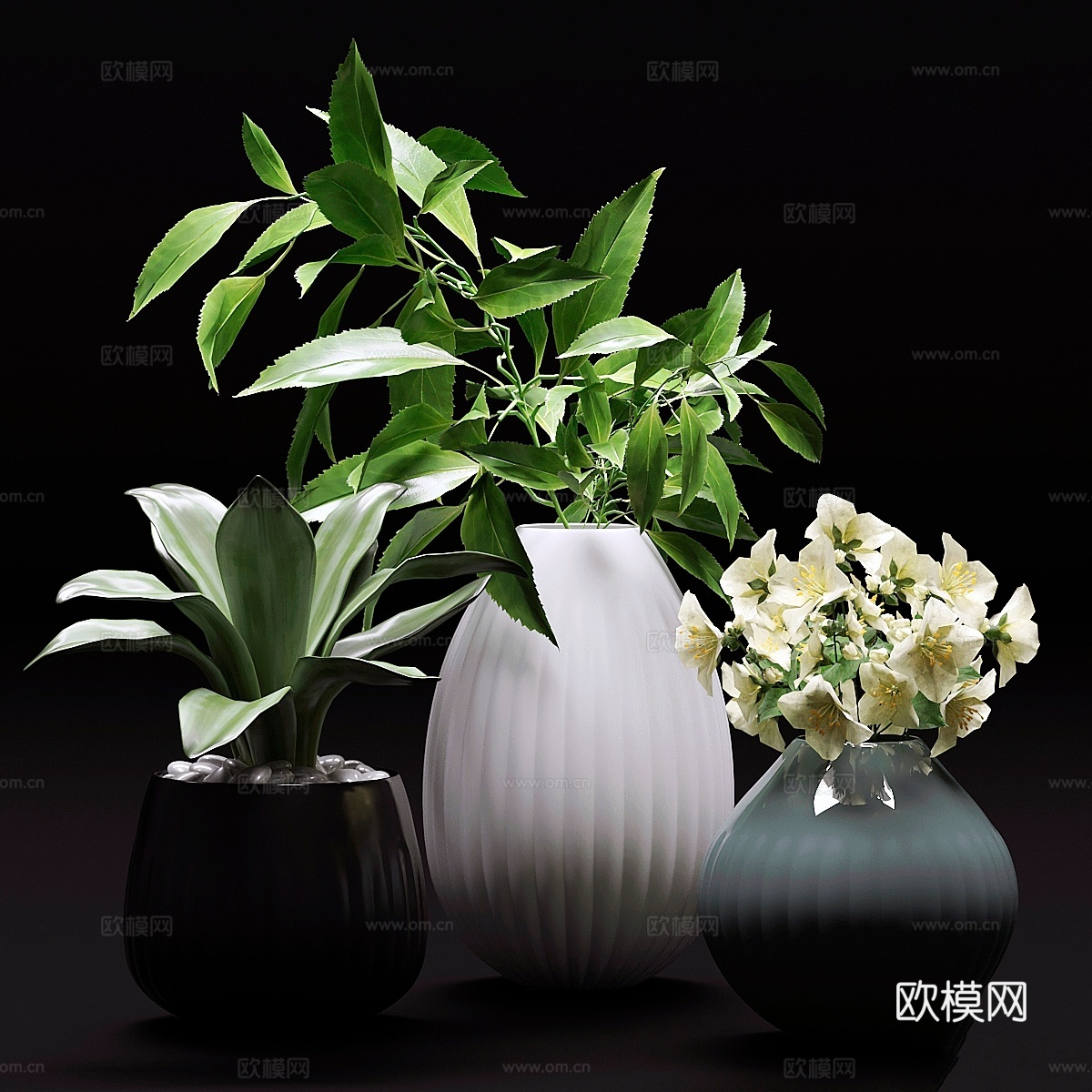 花瓶插花 花瓶3d模型下载