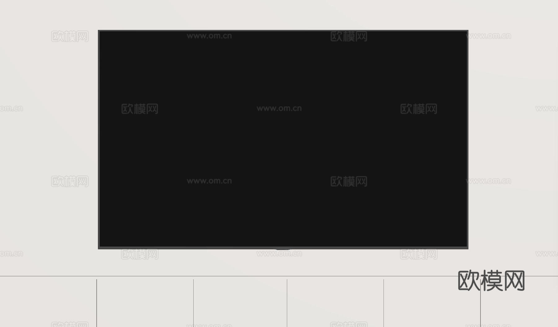 现代电视机 移动电视 激光电视 显示屏 壁挂式电视su模型