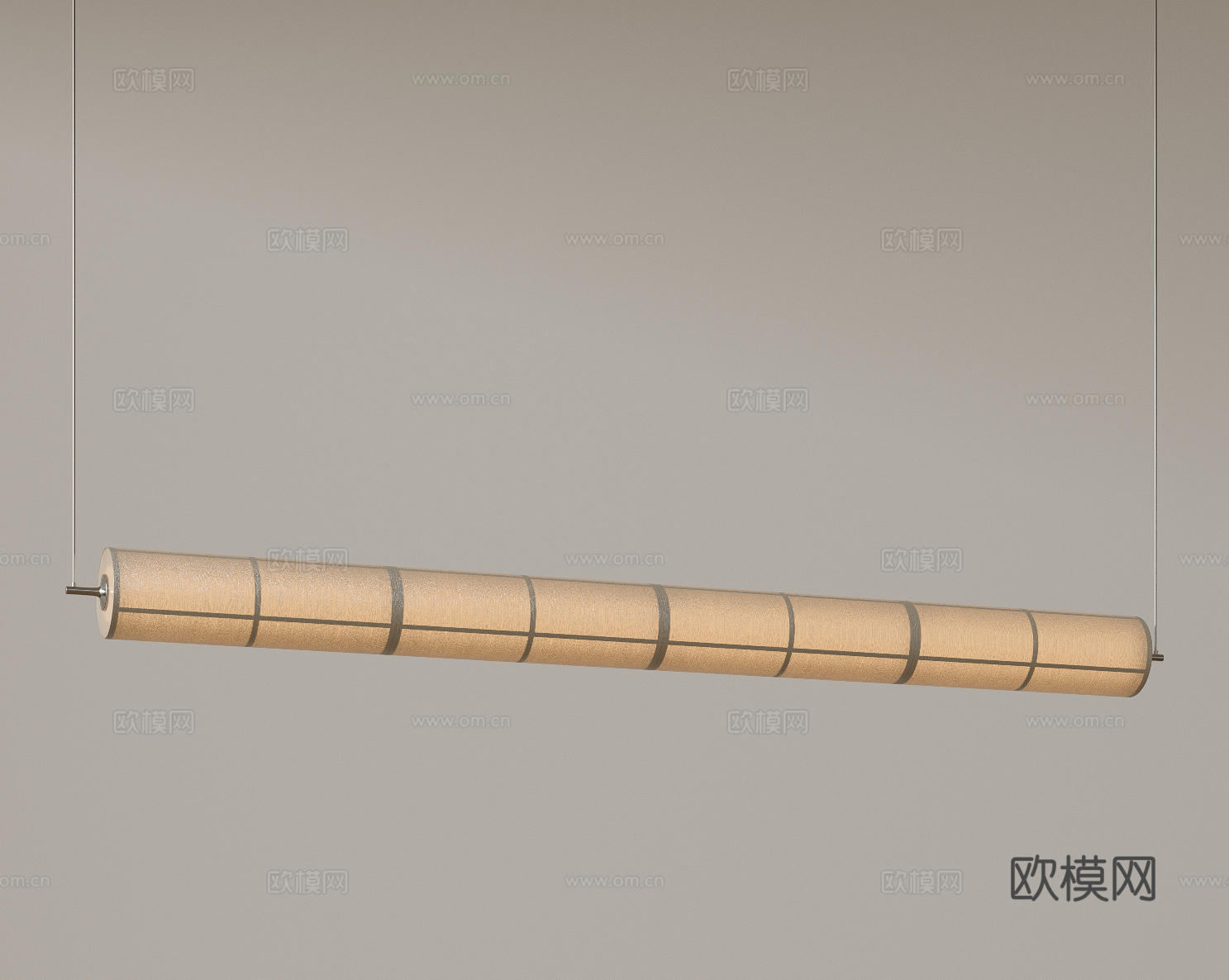 现代中古吊灯 极简奶油风吊灯 北欧简约吊灯 餐厅吊灯 长条吊su模型