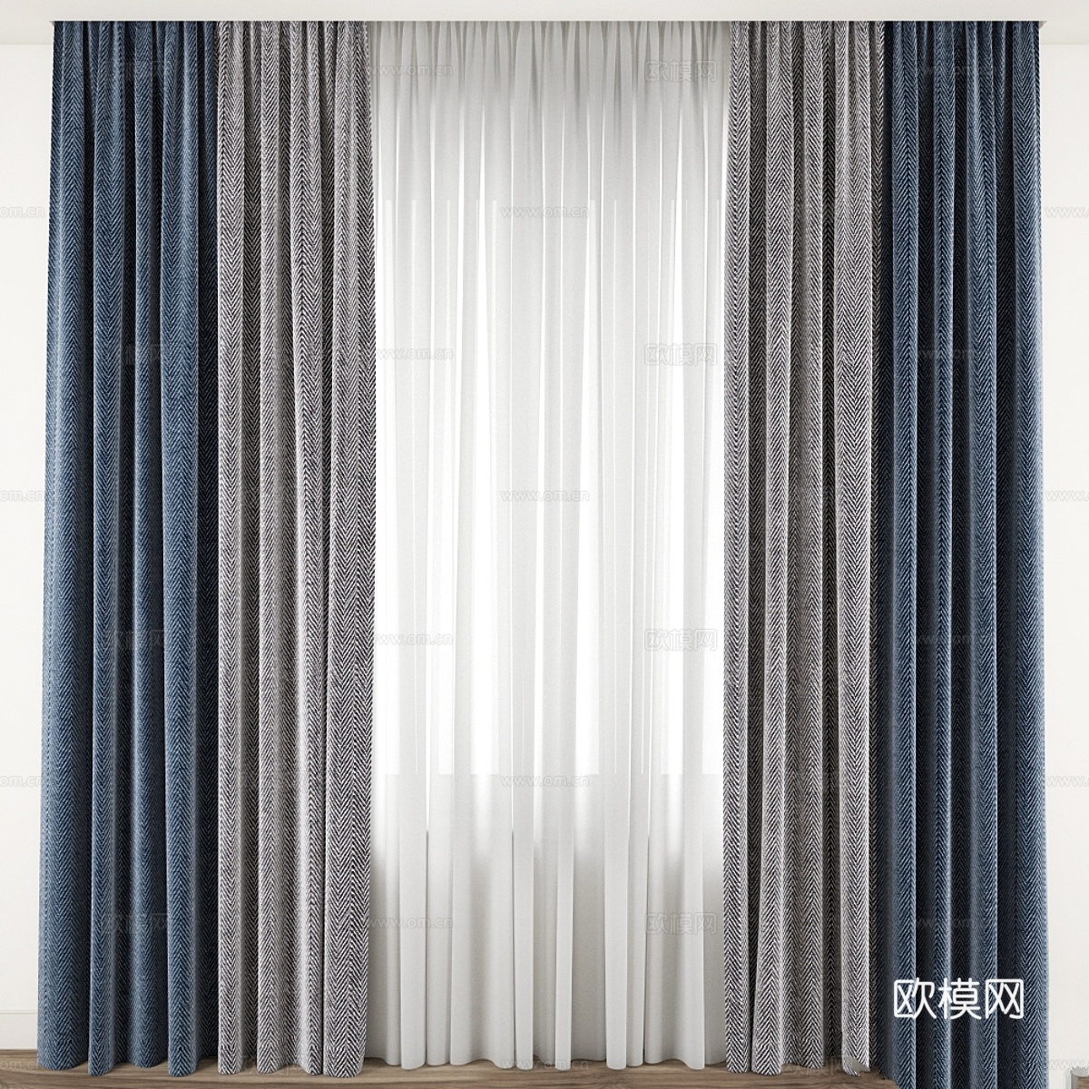窗帘 873d模型