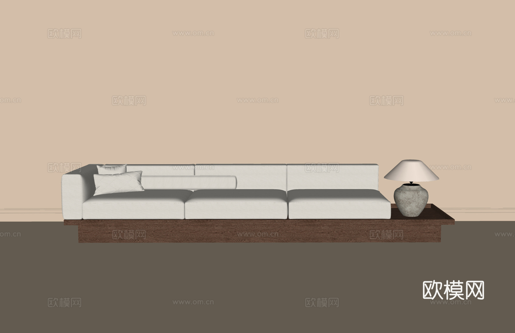 现代三人沙发 客厅沙发su模型