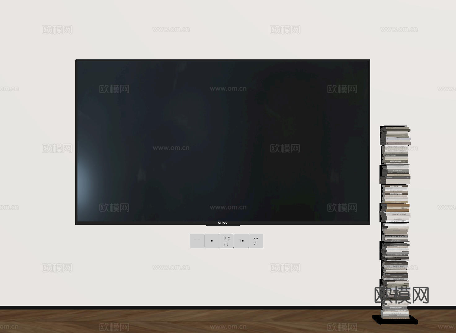 现代电视机 移动电视 激光电视 显示屏 壁挂式电视su模型