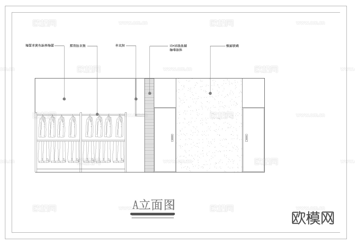服装店专卖店 最新全套施工图 效果图合集cad施工图