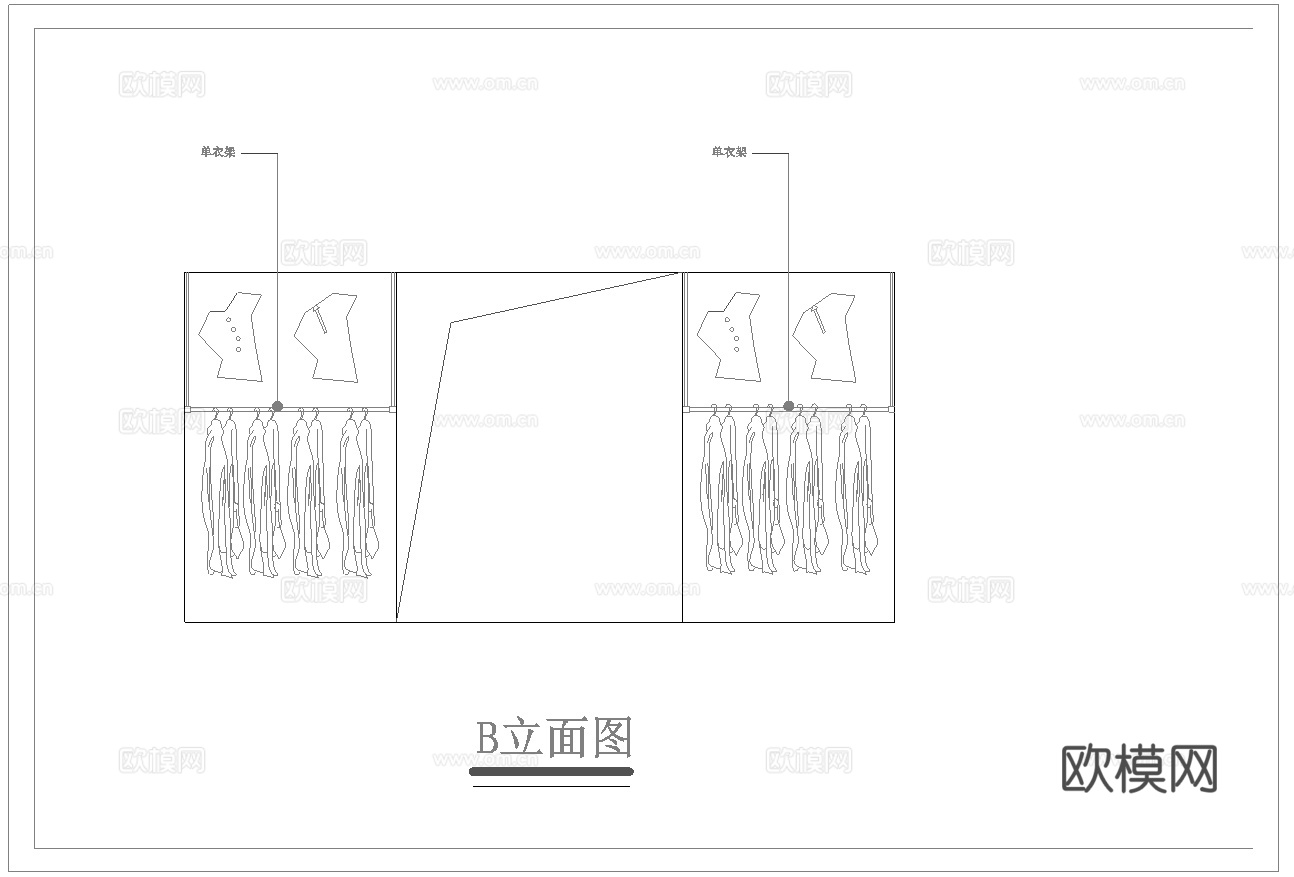 服装店专卖店 最新全套施工图 效果图合集cad施工图