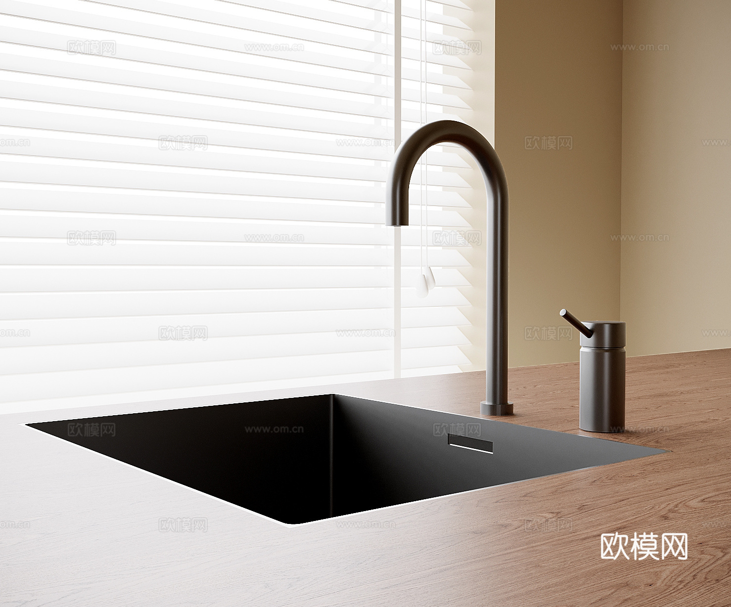 现代洗手盆su模型