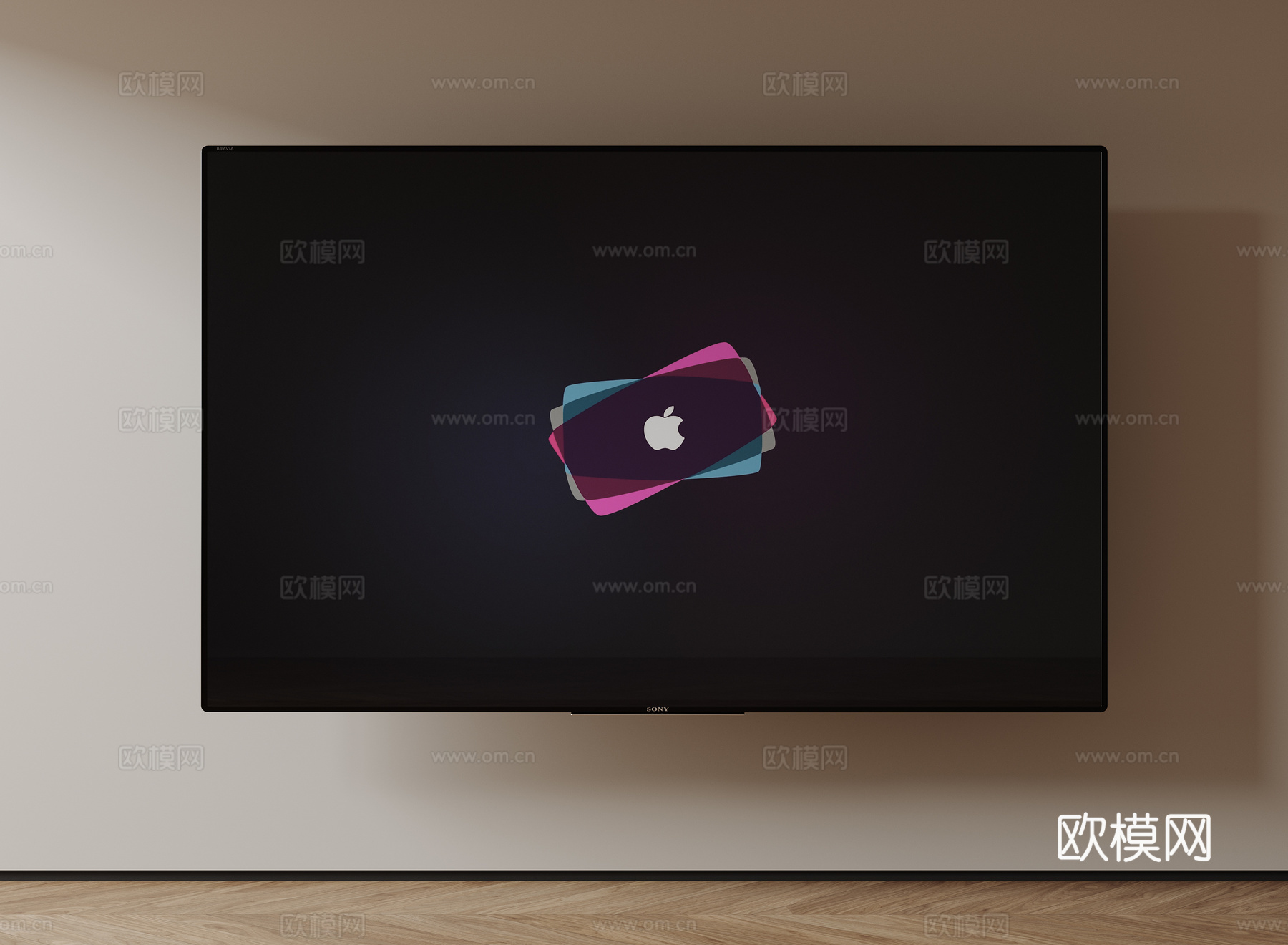 现代电视机 移动电视 激光电视 显示屏 壁挂式电视3d模型下载