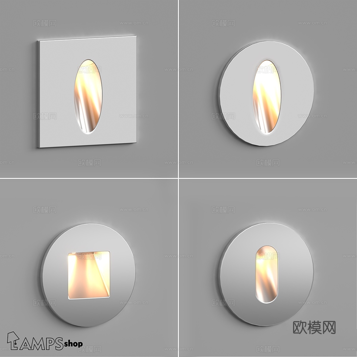 LED壁灯系列之二3d模型下载