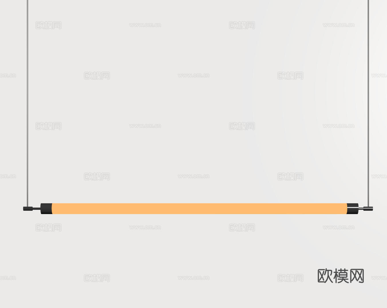 现代中古吊灯 极简奶油风吊灯 北欧简约吊灯 餐厅吊灯 长条吊su模型