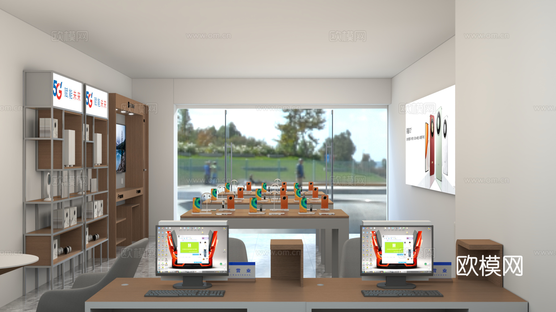 手机店室内效果图3d模型下载（渲染图3）