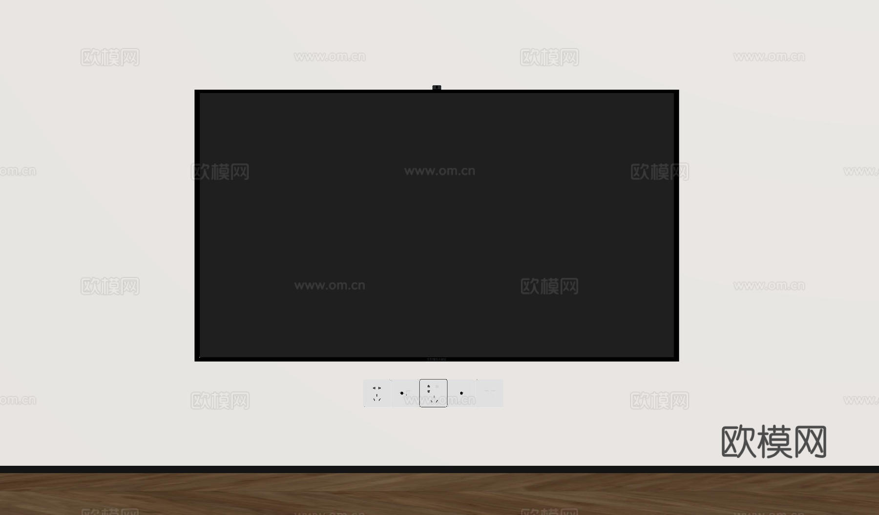 现代电视机 移动电视 激光电视 显示屏 壁挂式电视su模型下载（渲染图2）