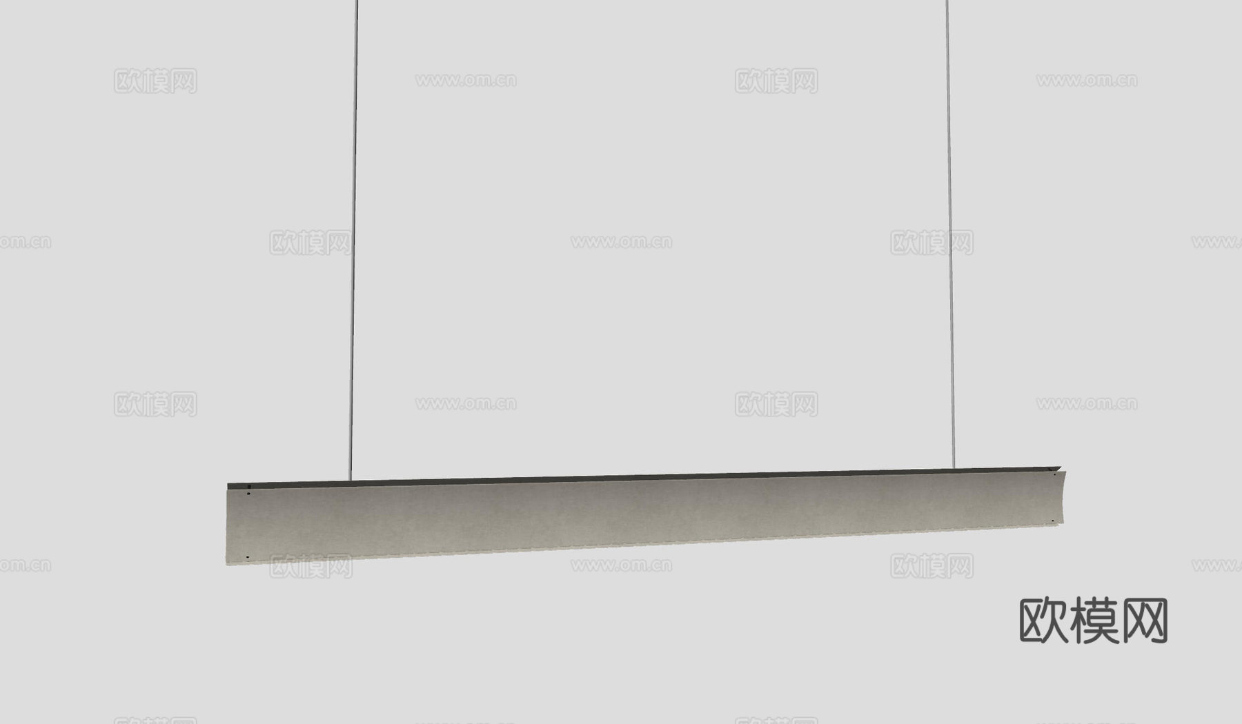 现代中古吊灯 极简奶油风吊灯 北欧简约吊灯 餐厅吊灯 长条吊su模型