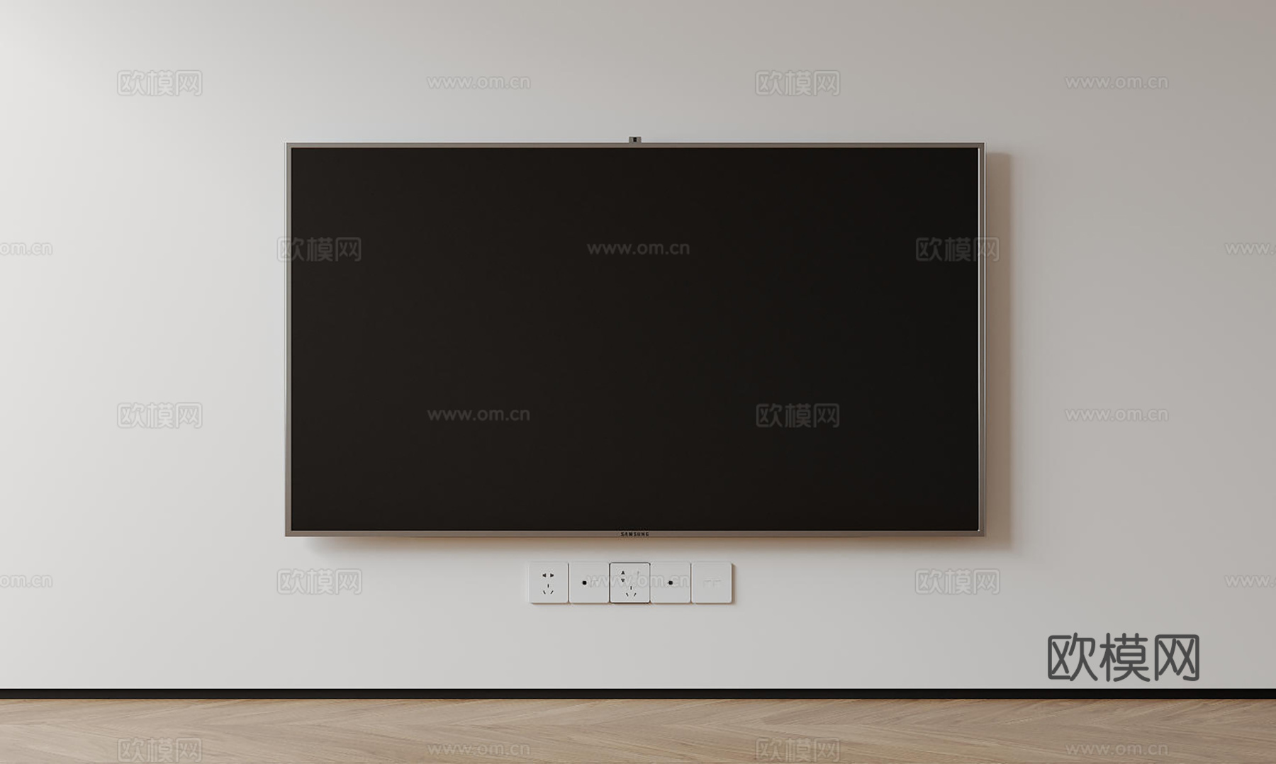 现代电视机 移动电视 激光电视 显示屏 壁挂式电视su模型下载（渲染图1）