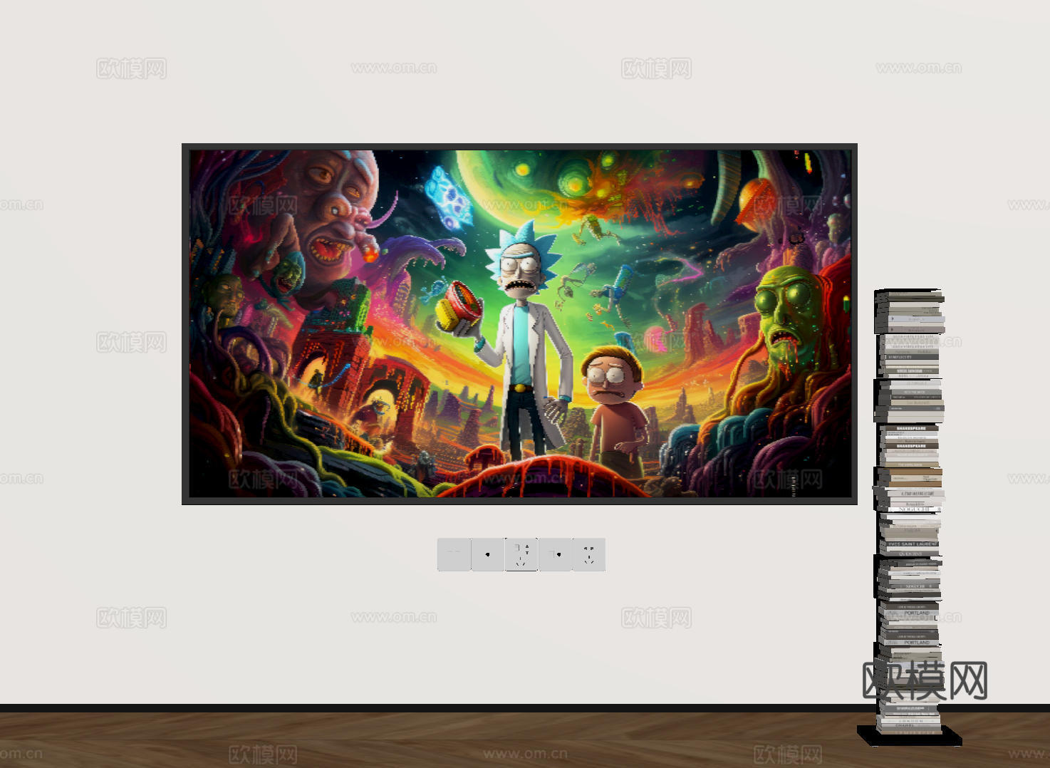 现代电视机 移动电视 激光电视 显示屏 壁挂式电视su模型