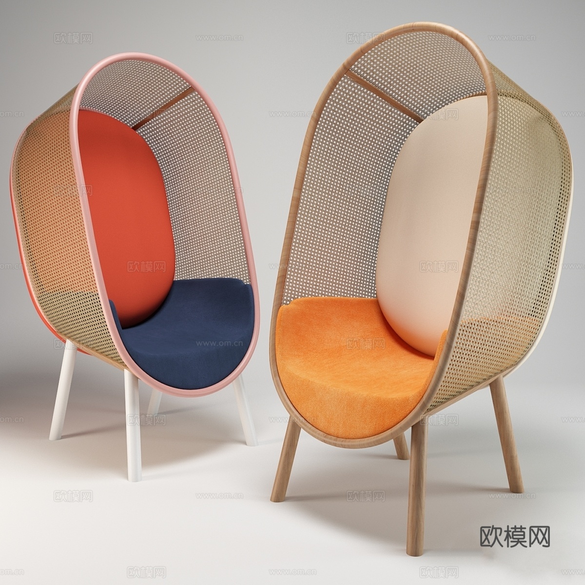 茧形休闲椅3d模型