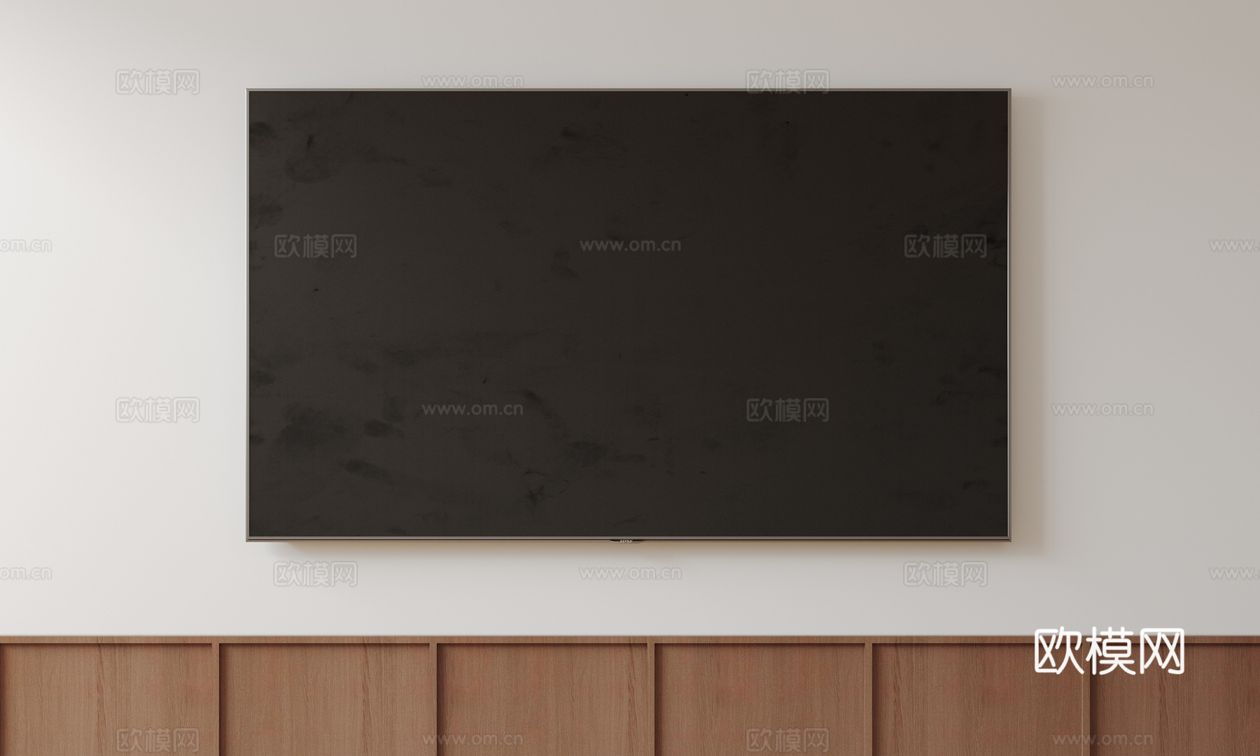 现代电视机 移动电视 激光电视 显示屏 壁挂式电视su模型