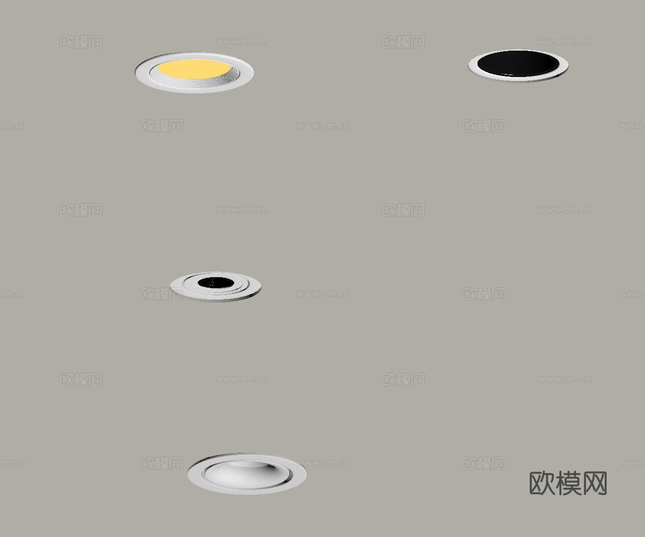 现代极简筒灯射灯 磁吸轨道射灯 明装转向射灯 线型灯 内嵌入su模型