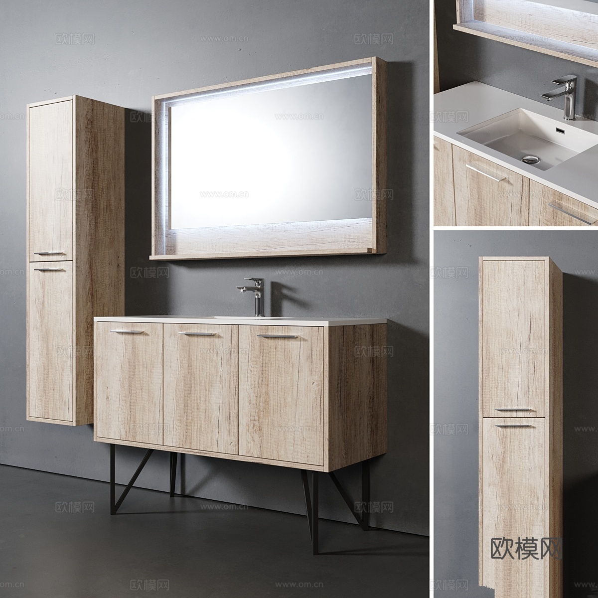 图卢姆浴室家具3d模型