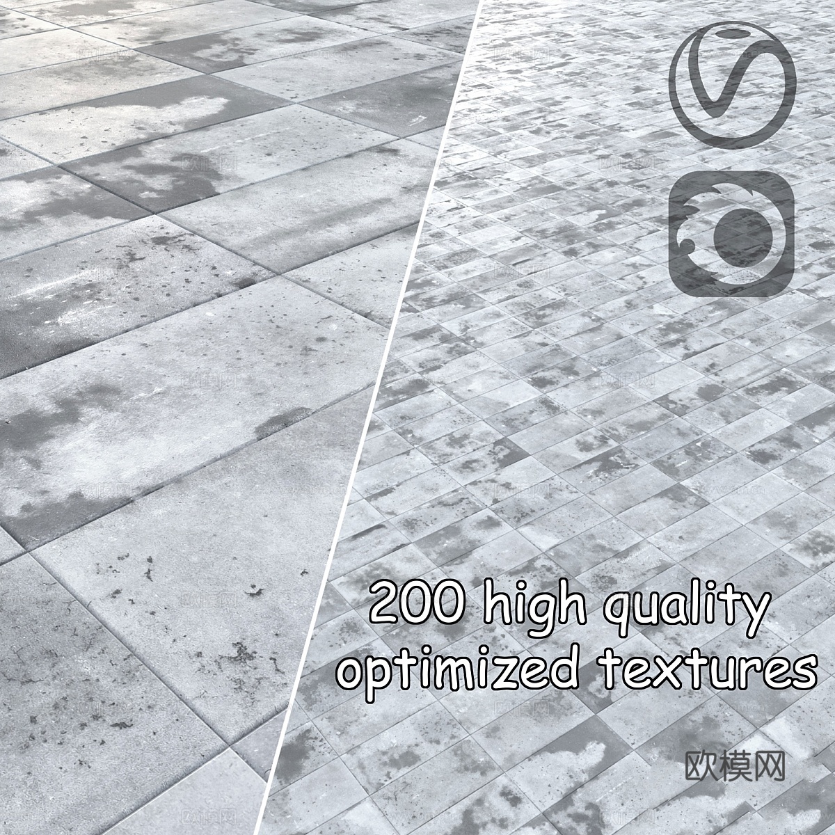 混凝土瓦片（半干式）3d模型下载