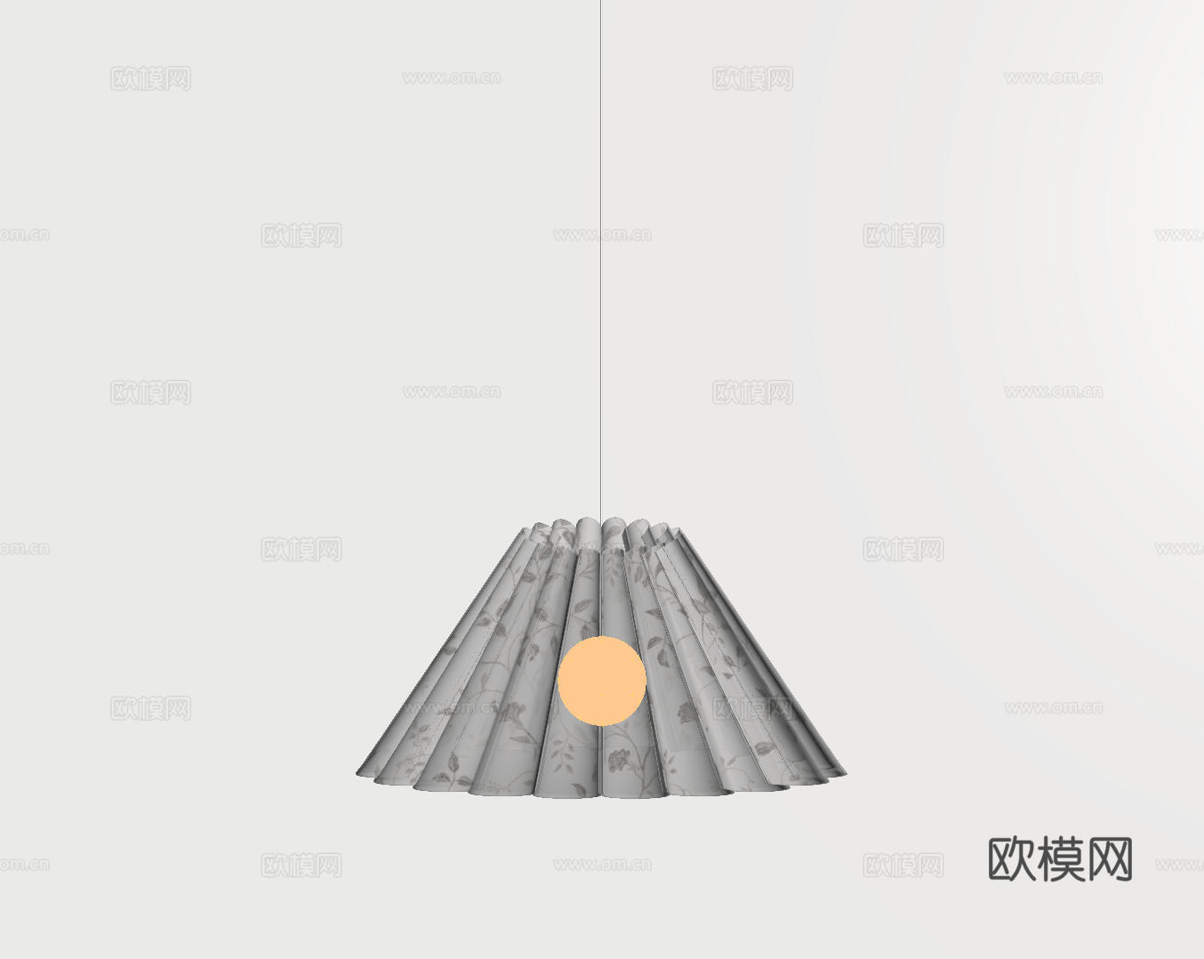 现代极简吊灯 中古奶油风吊灯 北欧简约吊灯 餐厅吊灯 卧室艺su模型下载（渲染图2）