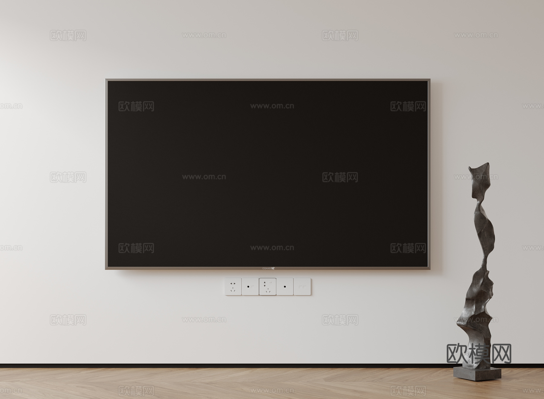 现代电视机 移动电视 激光电视 显示屏 壁挂式电视su模型
