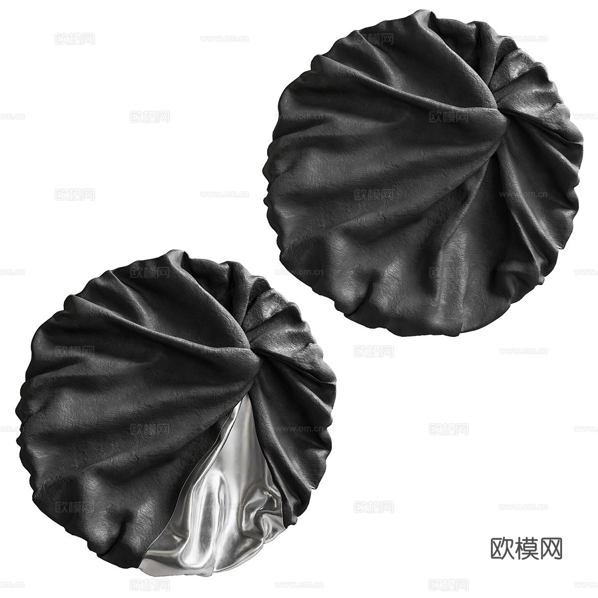 新中式轻奢圆形艺术墙饰3d模型下载（渲染图5）