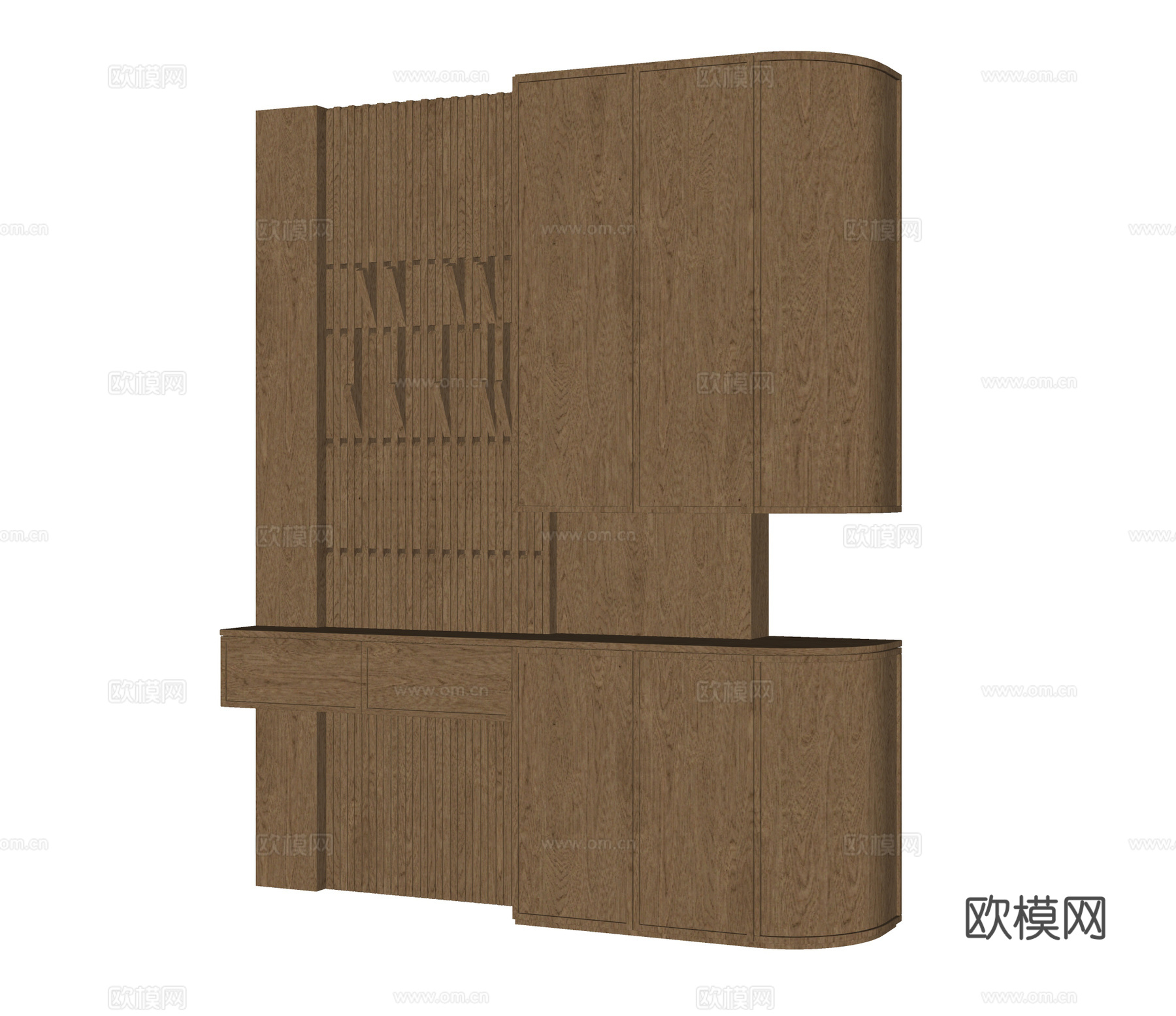 现代玄关柜 玄关 鞋柜su模型