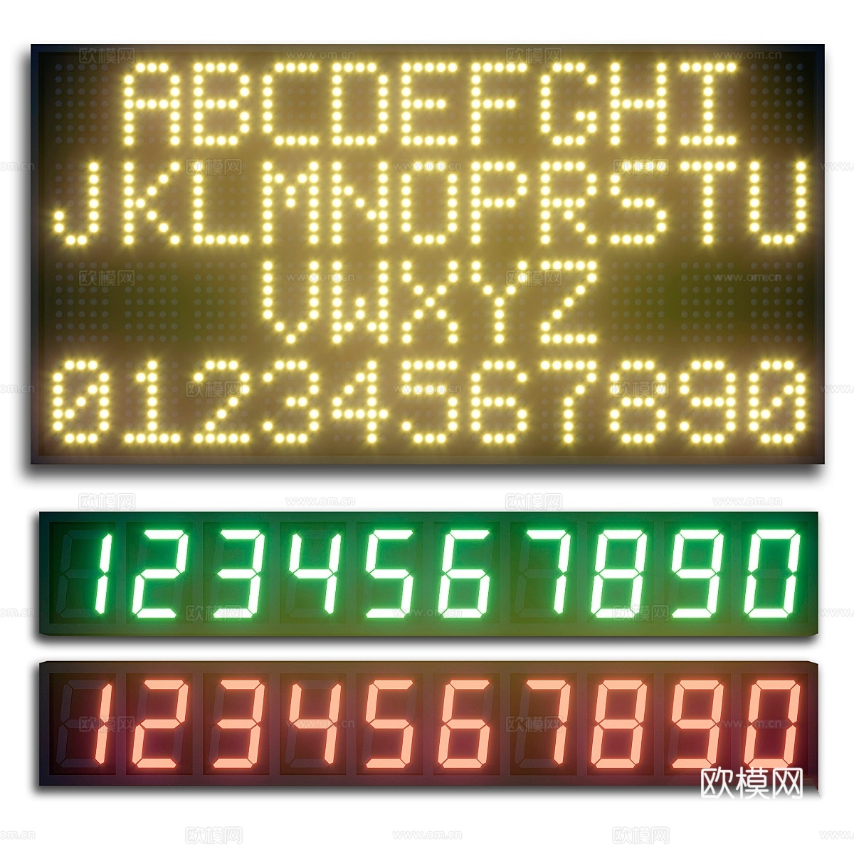 LED显示模块. 套装073d模型下载